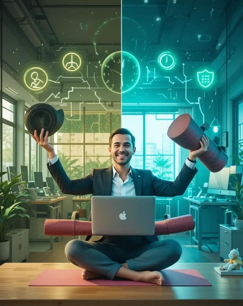 Hybrid leadership promoting well being balancing work and life with flexible schedules